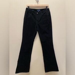 Talbots Womens Corduroy Bootcut Cotton Blend Black Pants Curvy Size 8